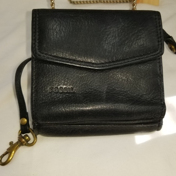 Fossil Bags B789 Fossil Black Leather Wallet Poshmark